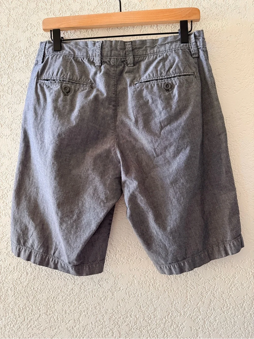 J.CREW Grey Flat Front 100% Cotton Pockets Chino Preppy Casual Shorts Mens Sz 30